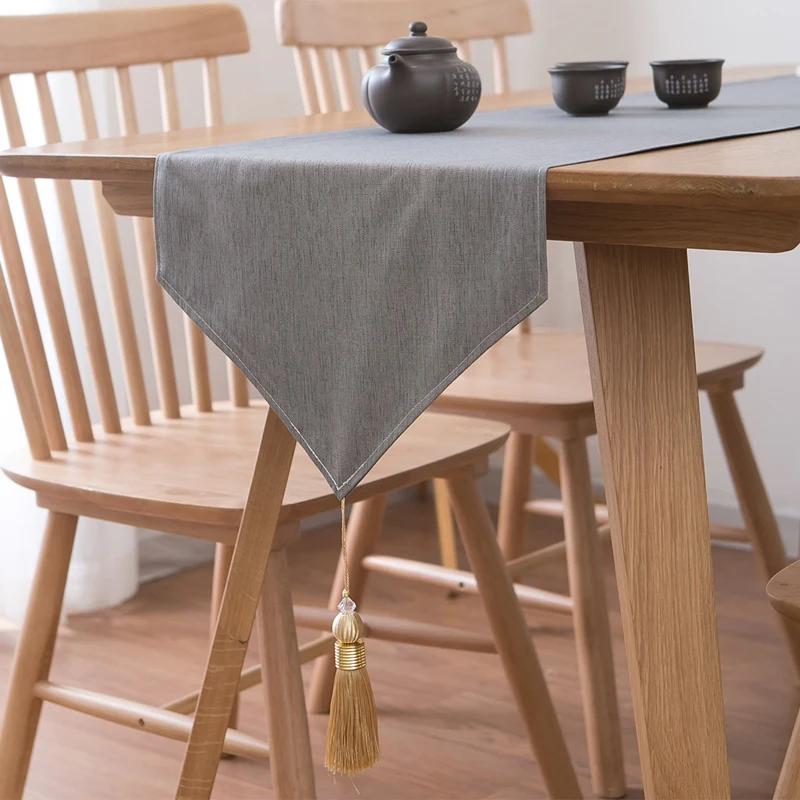 Однотонная декоративная хлопковая цветная скатерть для чайного стола с