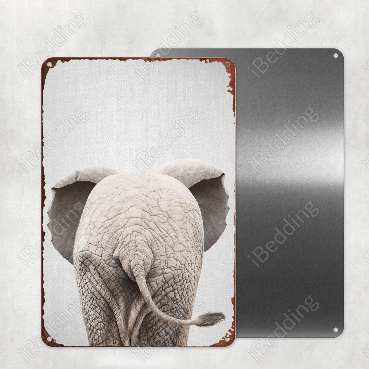 Детский хвост слона искусственная металлическая плитка украшение для стен паба