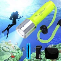 d2 new mini t6 waterproof diver flashlighttorch lights portable underwater led diving flashlight edc flashlight equipment light
