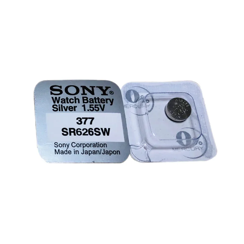 5 шт./лот SONY Оригинал 377 SR626SW 1 55 в блок кнопок из оксида серебра 626 SR626 V377 AG4 для часов
