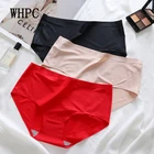 WHPC шелковые Бесшовные женские трусики, нижнее белье большого размера, женские трусики, женское нижнее белье, женское нижнее белье, Прямая поставка, 1 шт.