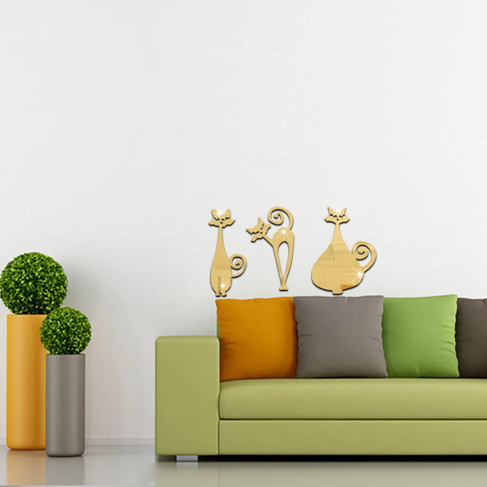 Три котята зеркальная поверхность Защита окружающей среды съемный