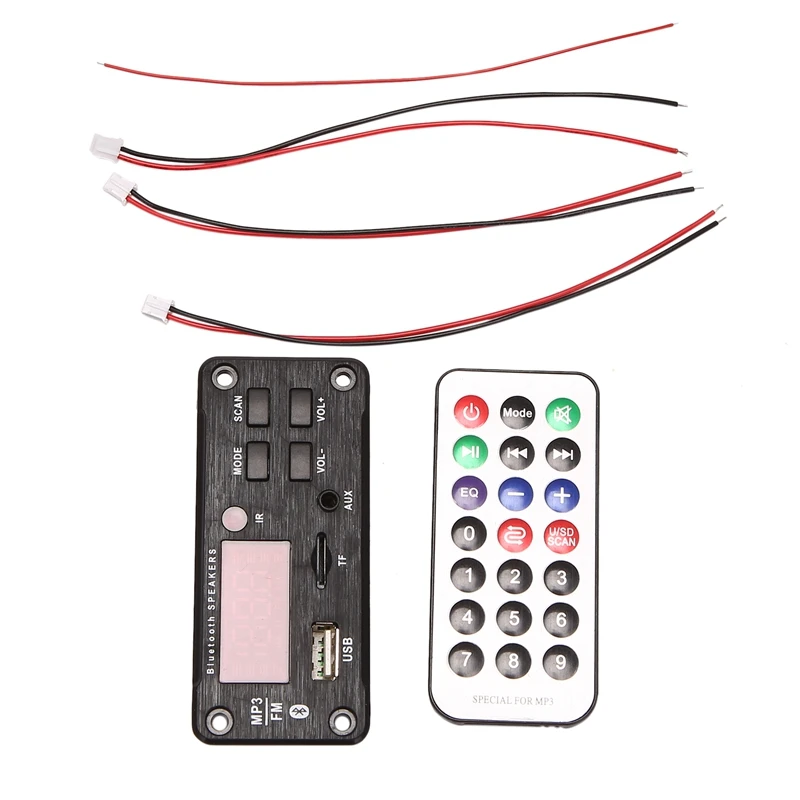 

Плата MP3 декодера, с усилителем мощности 2X25W Bluetooth 5,0 плата автомобильного аудио декодера с поддержкой TF AUX FM аудио радио модуль