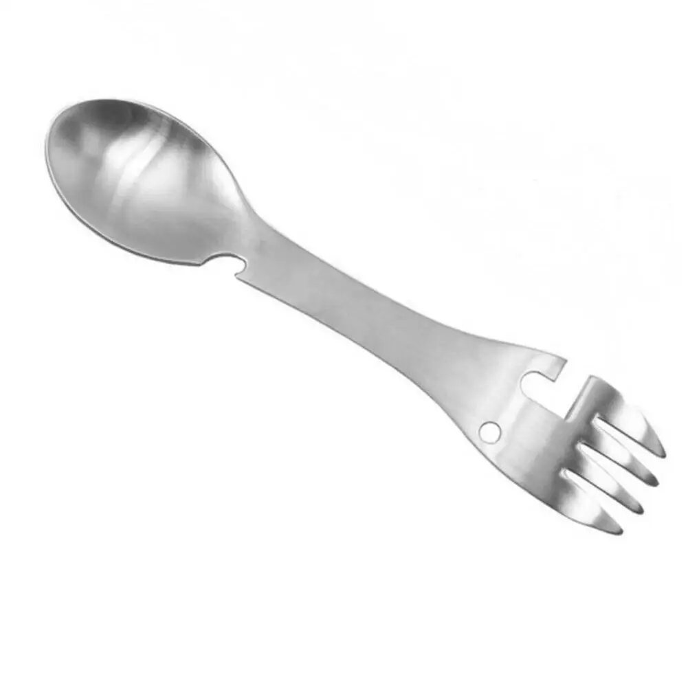 

Camping Fork Spoon Multi-function Steel Cutlery Outdoor 2 Cooking Fork Cooking Hiking Equipment Camping In Spoon O2O7