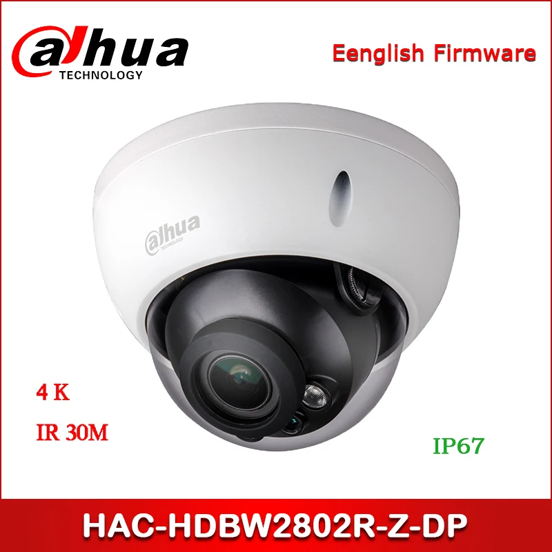 Dahua HAC-HDBW2802R-Z-DP 4K Starlight HDCVI ИК купольная камера 3 7-11 мм Моторизованный объектив аудио