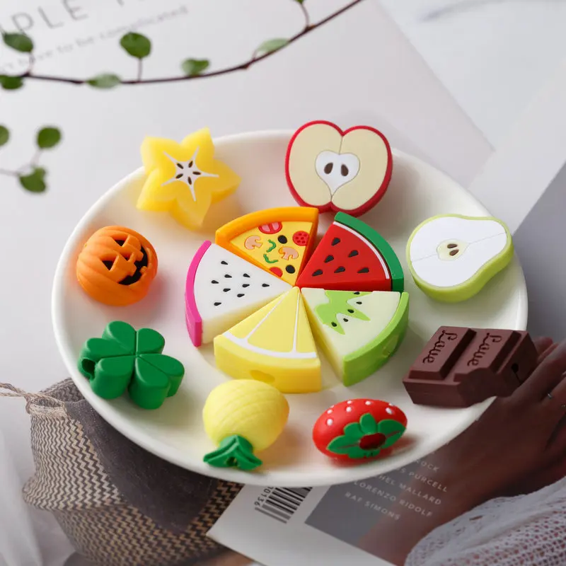 

10pcs Cute Bite Fruit Series Series Cable-Winder USB Data Line Protector Cord Cover Silicone Decorate Smartphone Accessories