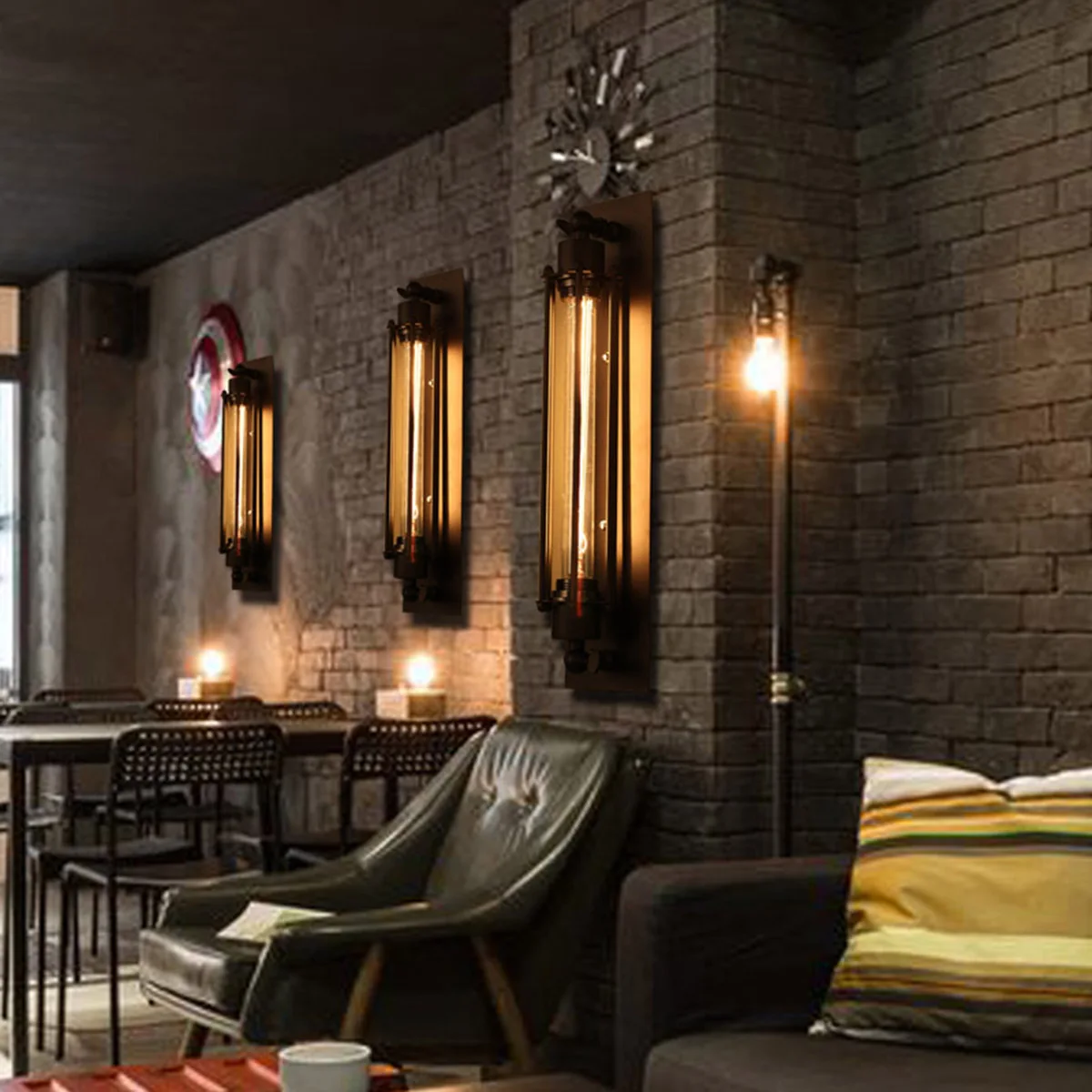 E27 креативный винтажный настенный светильник в стиле ретро для современного