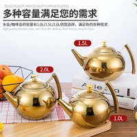 1 5l2l kettle thicker 304 stainless steel water kettle coffee pot tea pot with filter kitchen cooking tool for restaurant hotel