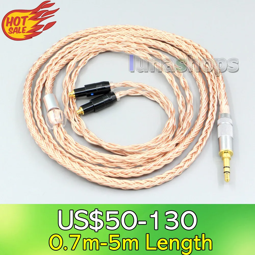 

LN006744 2.5mm 3.5mm XLR Balanced 16 Core 99% 7N OCC Earphone Cable For Shure SRH1540 SRH1840 SRH1440