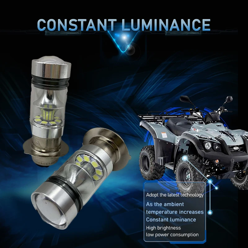 03 08 LTZ400 100W 6000K 1100LM H6 светодиодный головной светильник Светильник Белый ATV для Suzuki
