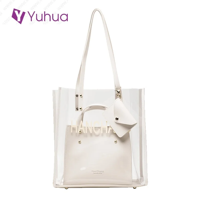 

Yuhua, 2020 new fashion handbags, composite korean version woman bag, casual women messenger bag, trend transparent shoulder bag