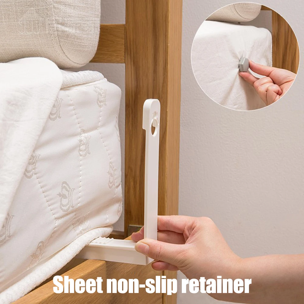 

4pcs/set Quilt Bed Sheet Holder Clips Quilt Cover Fixed Non-slip Clips Household Bed Sheet Cover Angle Fixed Buckles