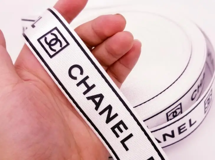 3.2cm CH white 02 2 метра английские буквы, лента, ленточный ремень, используемый для одежды, сумки, головные уборы, шляпа, есть другой знак, символ, лента DIY ручной работы - Цвет: 3.2cm CH white 02
