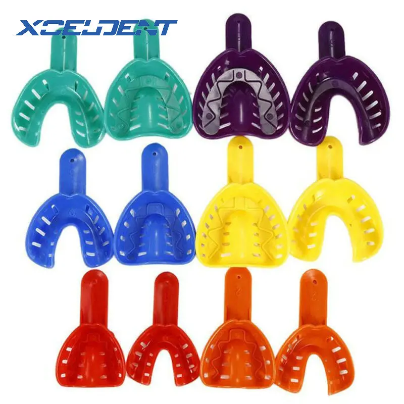 12 шт одноразовые стоматологические впечатления лотки модель зубного протеза