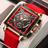 lige 2022 men watch top brand luxury waterproof quartz square wrist watches for men date sports silicone clock male montre homme