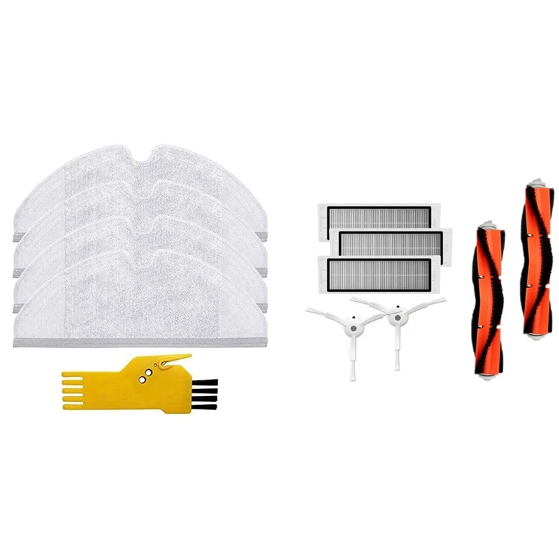 

Моющаяся HEPA-фильтр, основная и боковая щетки, запасные части с 4 шт. аксессуаров, Швабра для Roborock S5 S6 S50 E25
