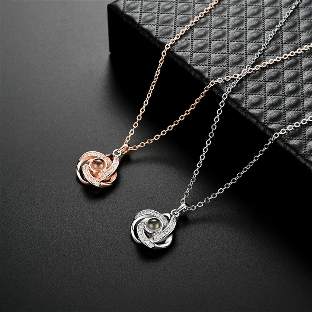 Подарки на день Святого Валентина большое ожерельес 100 языков: &quotЯ люблю тебя