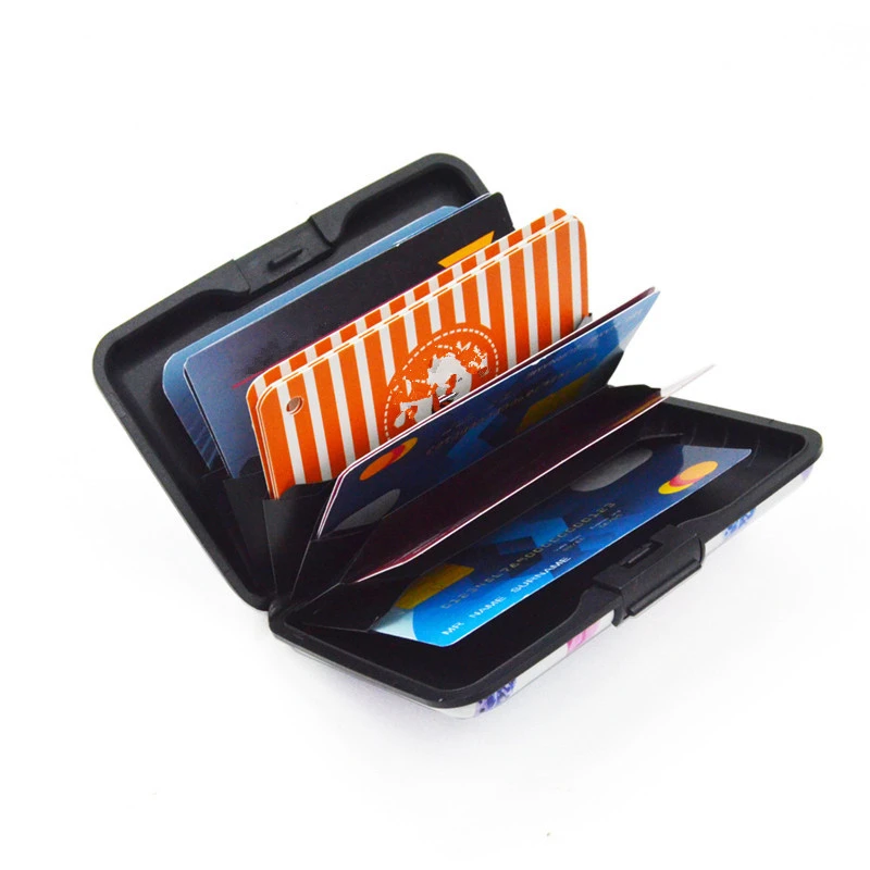 Фиолетовый 1 шт. Фламинго RFID блокирующий держатель для карт унисекс алюминиевый перо бизнес-держатель для карт Функция Кредитная карта кошелек