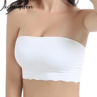 xianqifen strapless sexy lingerie tube top bh bras for women plus size thinpadded bralette brassiere girl seamless wireless sml