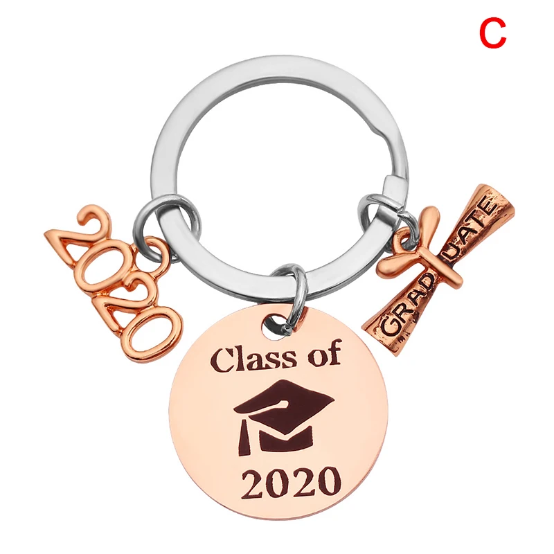 3 Colors Personalized Graduation Keychain Class Of 2020 Commemorative Key Chains High School College Llaveros Gifts | Украшения и