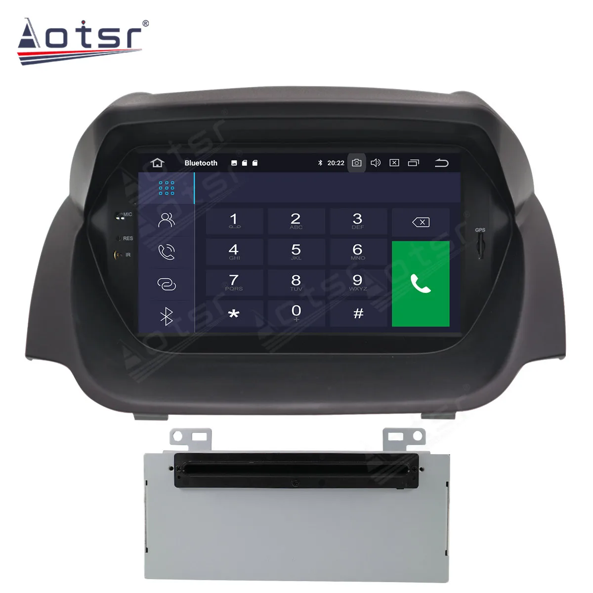 Автомагнитола 2din на Android10 PX5/PX6 с навигацией GPS для Ford Fiesta 2013-2016, автомобильная радиостанция, мультимедийный головной блок с функцией Carplay.