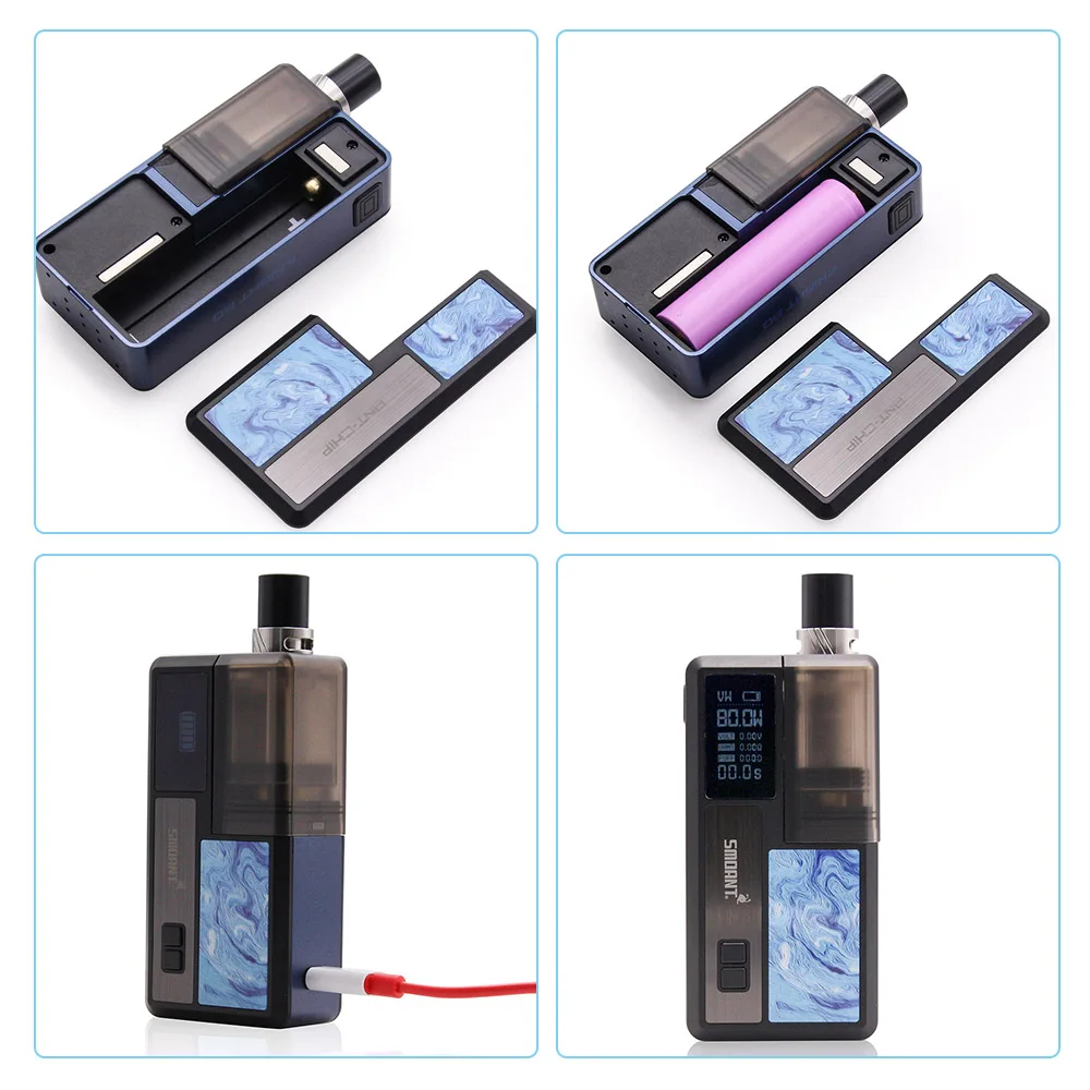 Набор для вейпа Smoant Knight 80 RBA электронная сигарета с одной батареей 18650 и емкостью 4