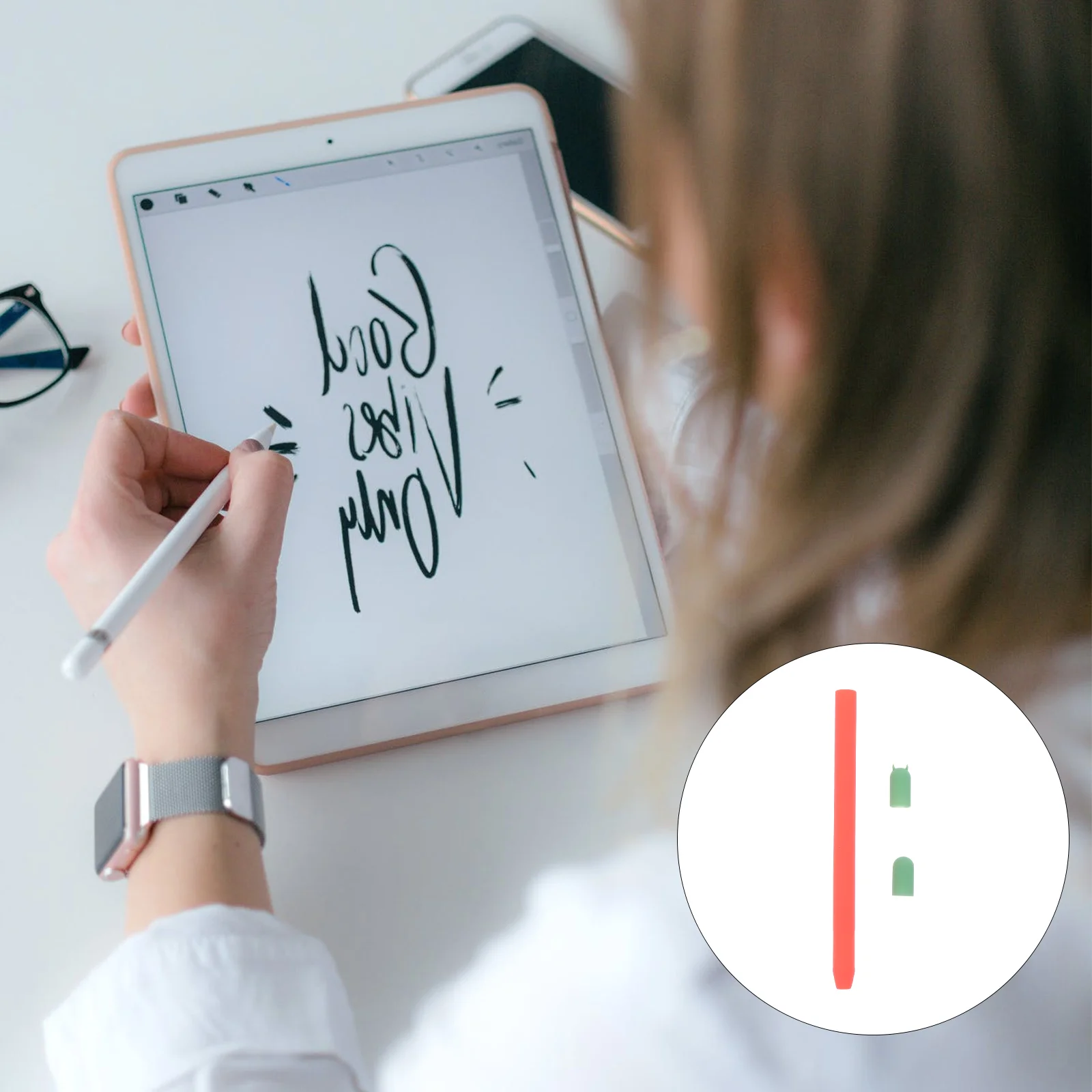 

1 шт., силиконовый чехол для ручки Apple Pencil 2