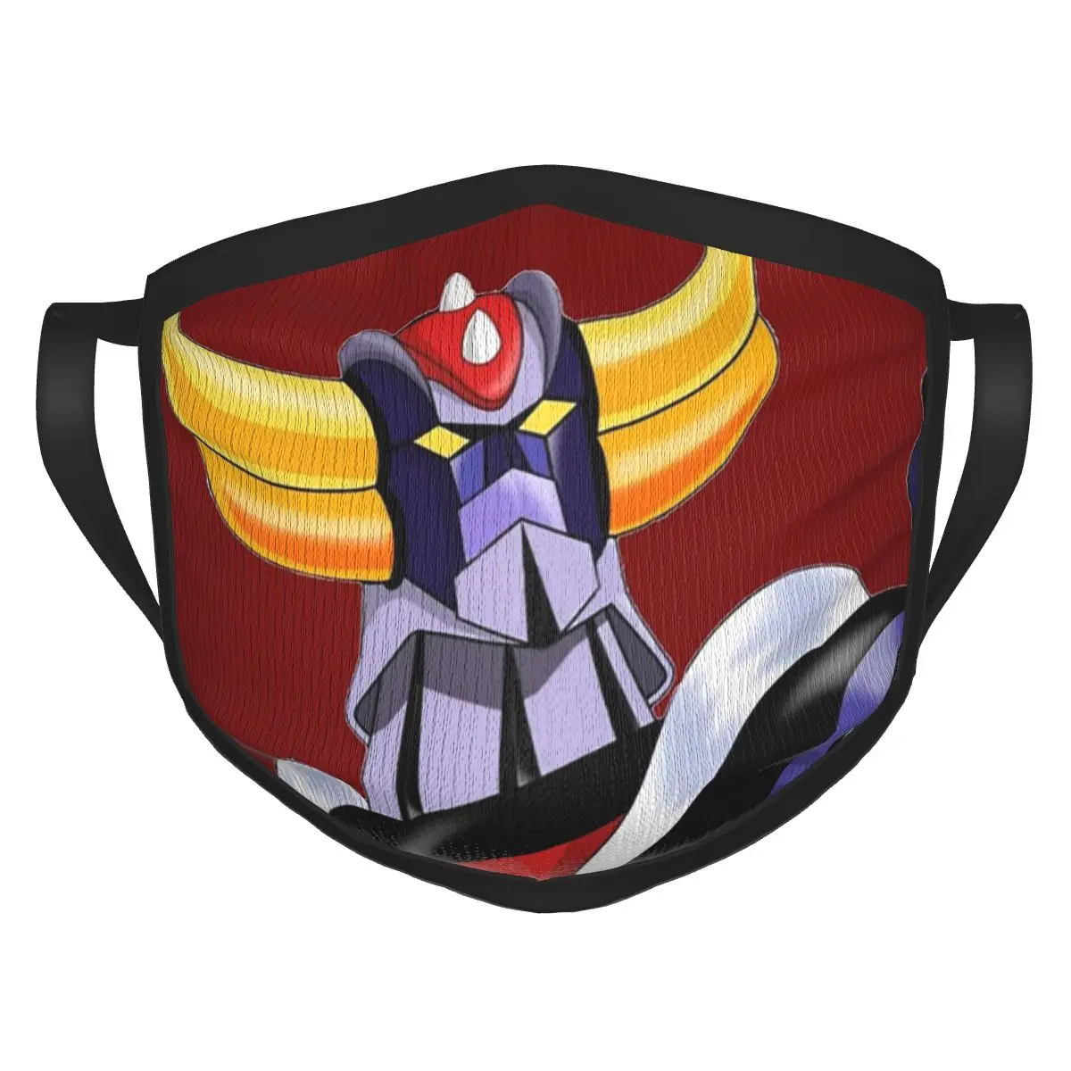 

Goldrake Face Mask Reusable Washable Breathable Black Border Scarf Dust prevention for Adult Women Men custom