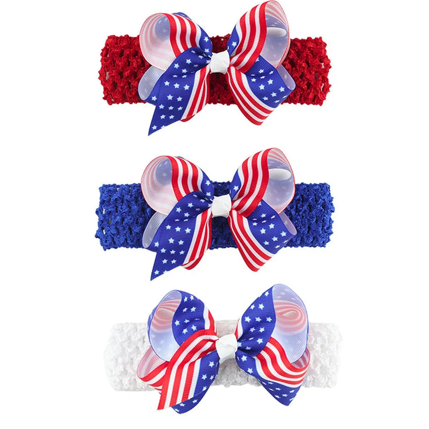 4 июля аксессуары для волос девочек набор новорожденных заколки маленьких в