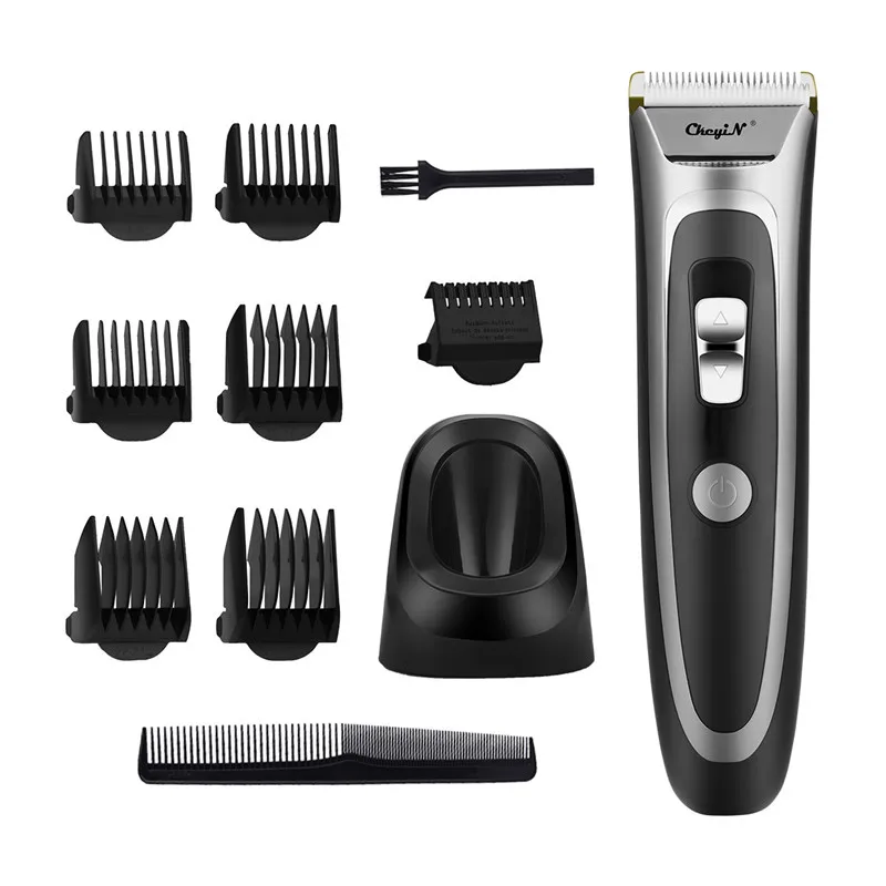 

Professional Electric Hair Clipper Titanium Ceramic Blade Beard Trimmer Men Hair Cutting Machine Haircut Barber With 7 Combs