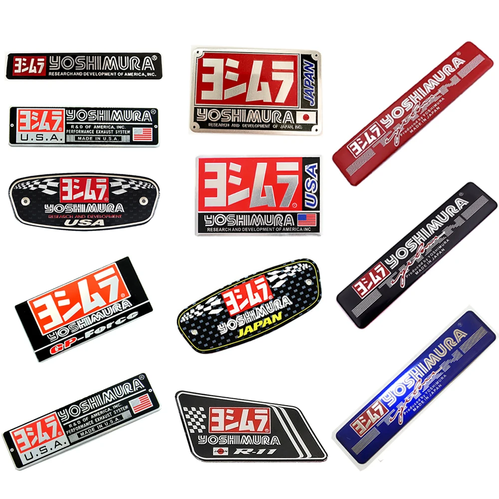 Наклейка на выхлопные трубы мотоцикла, алюминиевая 3D термостойкая наклейка на глушитель, наклейки для Yoshimura Honda Yamaha Suzuki BMW