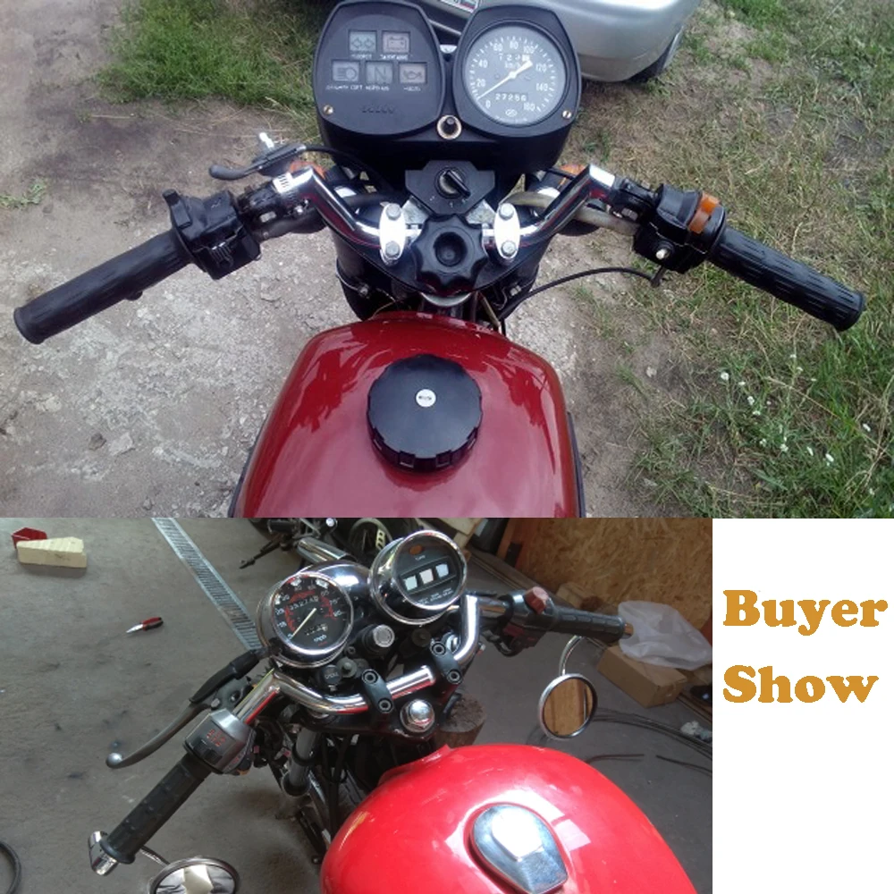 Мотоцикл 22 мм* 650 мм черный хром Ретро Ручка Руль Бар Руль для Harley Sportster Кафе Racer Chopper Bobber