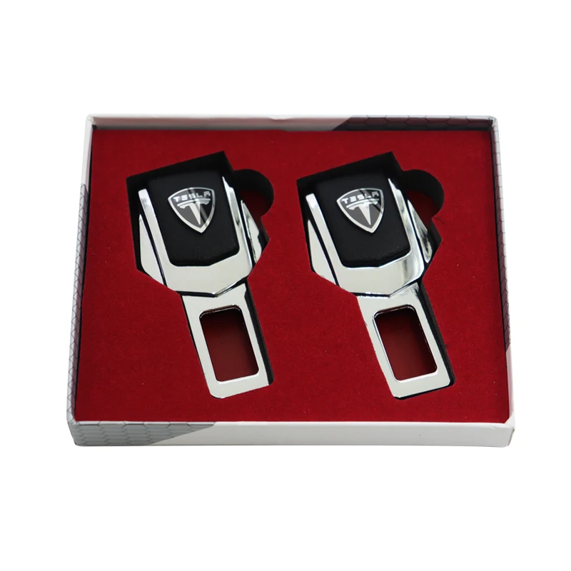 

LQY 1pc car accessories interior seat belt cover Non-fading metal for Tesla Model 3 S X All applicable car
