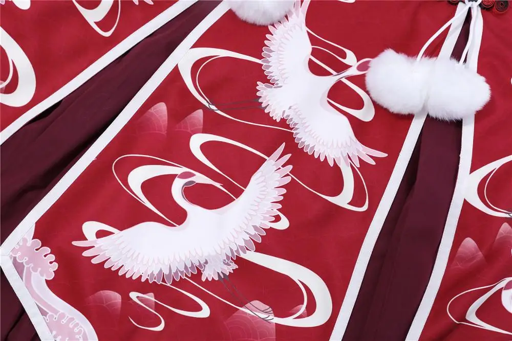 

Royal fairy chinese style sister Crane embroidery dress female mori girls cartoon pattern design cute gown dress F1301 factory