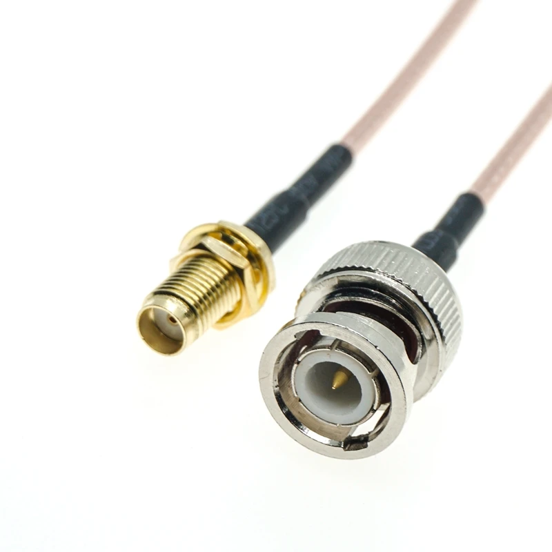

BNC Male plug to SMA Female Jack nut bulkhead Jumper Pigtail FPV RG316 Cable