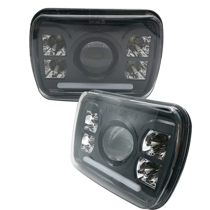 7x6 светодиодный головной светильник s Hi/Lo луч белый дневной ходовой 5x7 дюймов