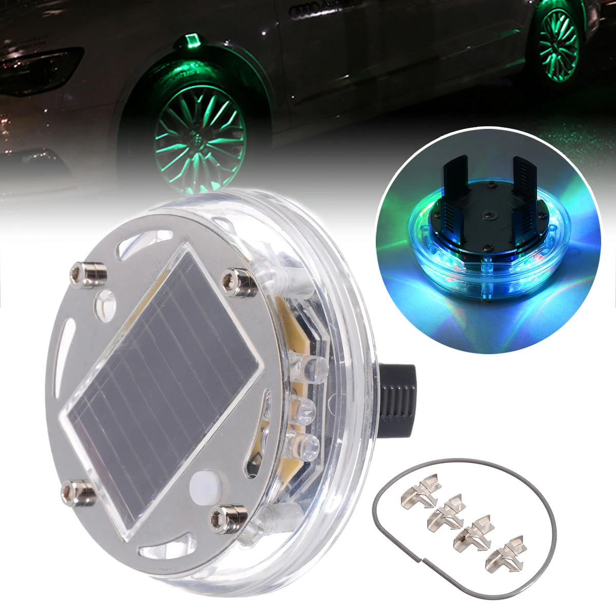 Mayitr 1 шт. 12 Светодиодный RGB автомобильный фонарь на солнечной энергии