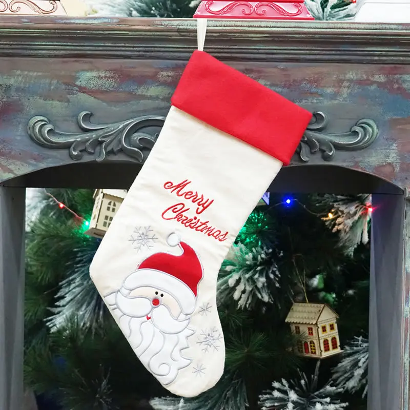 1 шт. большие рождественские чулки Детская сумка для конфет Новогодний