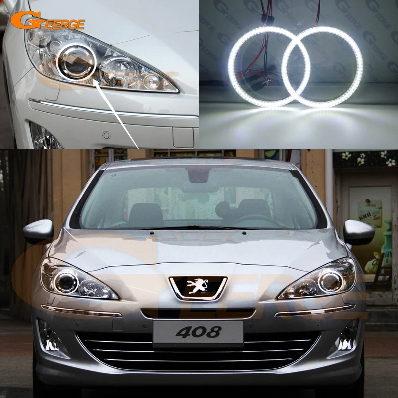 Для Peugeot 408 Pre LCI 2010 2011 2012 2013 2014 ультра яркий SMD СВЕТОДИОДНЫЙ ангельские глазки набор