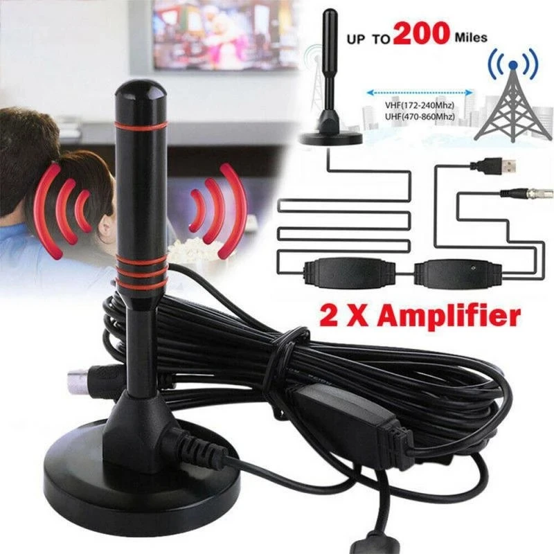 

Antena aerial laptop TV HDTV, DVB-T amplified, 25dbi, reach 200 miles, car inner, 1080p, high definition, carav