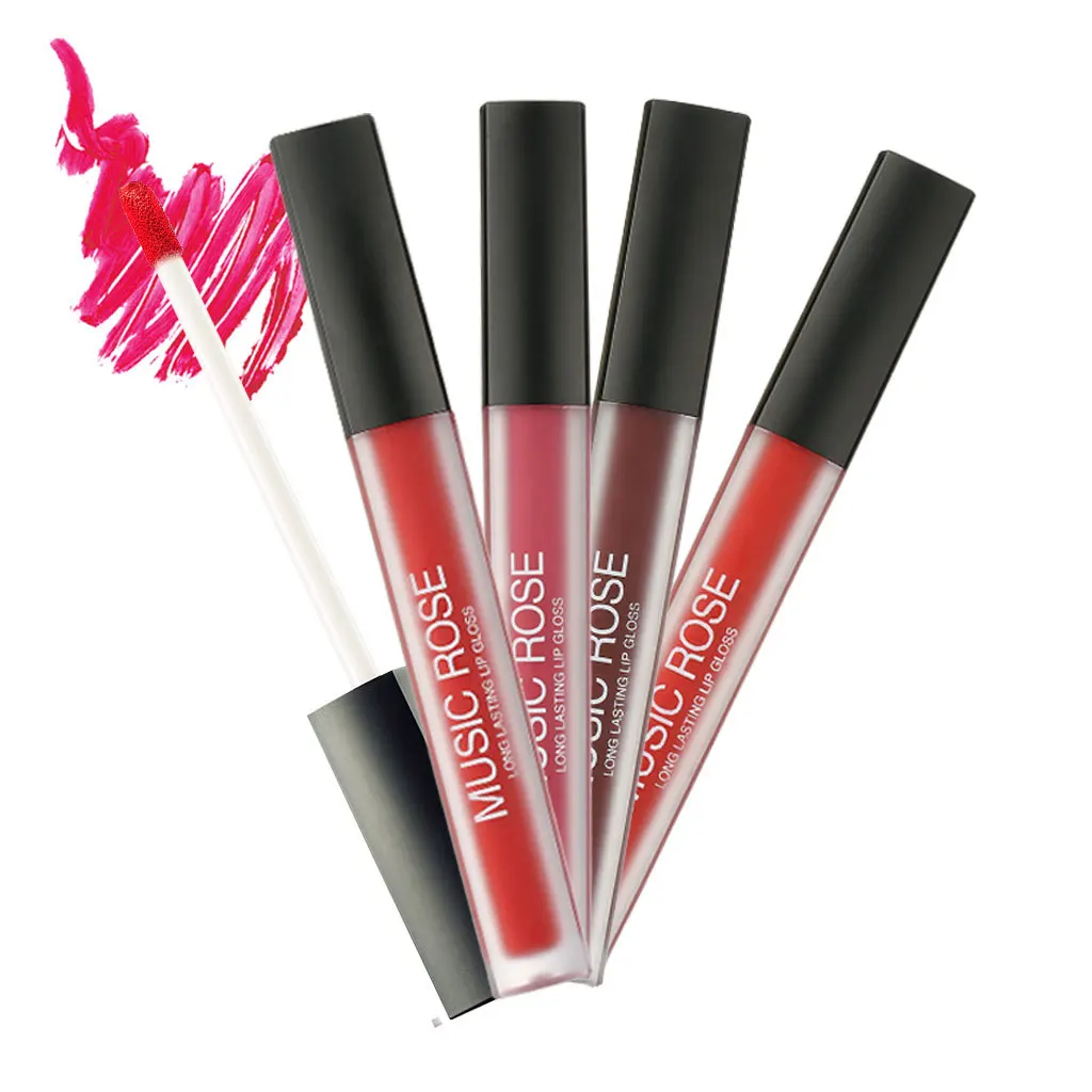 Музыкальная Роза 24 цвета Женский матовый блеск для губ корейский макияж матовая