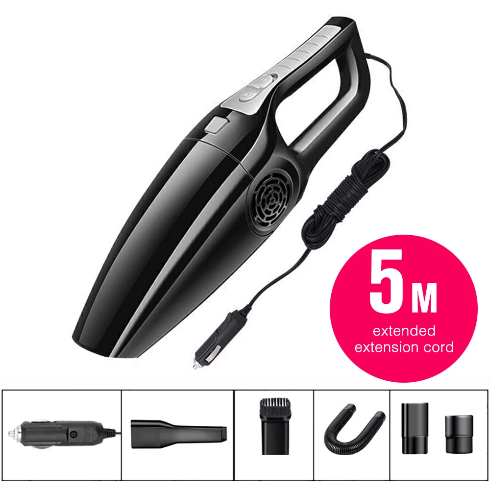 

Автомобильный пылесос с высоким всасыванием, 120 Вт, 3600 м, 12 В, 5 м