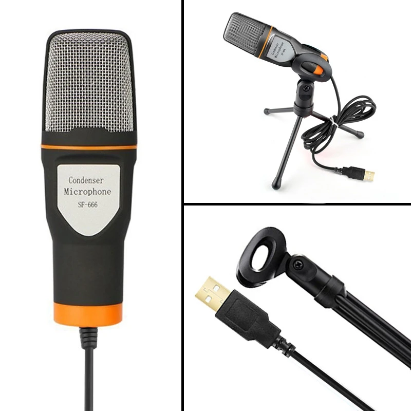 Микрофон HFES для ПК USB-микрофон игр подключи и работай со штативом кронштейном