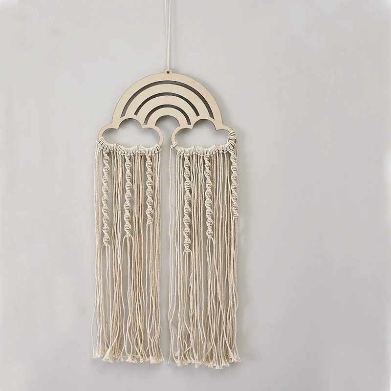 1 шт. вязаный хлопковый кулон с кисточками гобелен Настенный декор украшения
