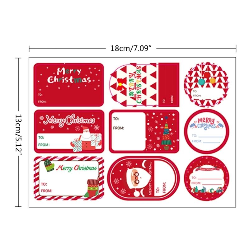 Ярлыки наклейки Санта снеговики Рождественская елка олень день рождения свадьба