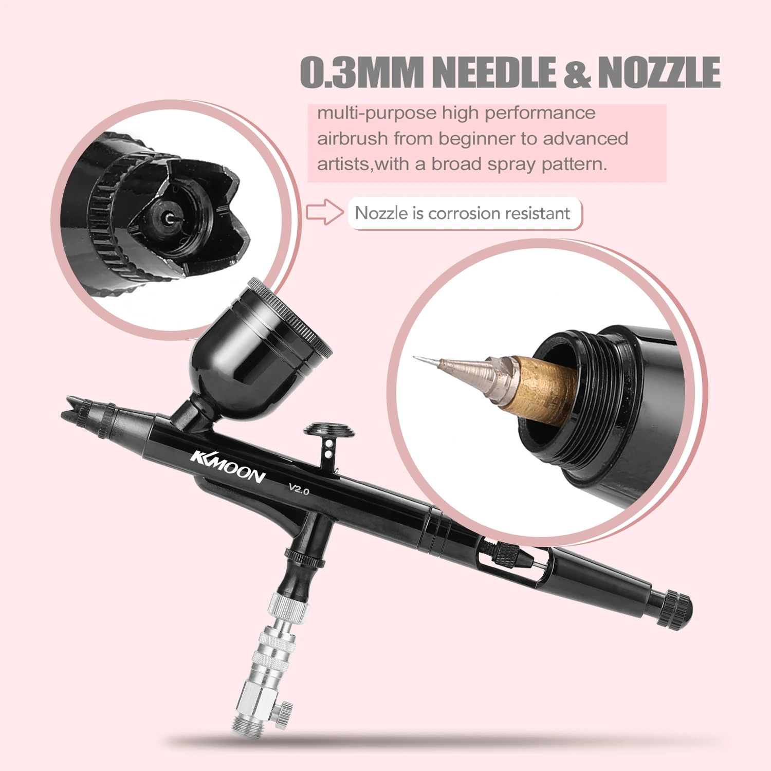 Аэрограф spresing Профессиональный Многоцелевой подачи двойного действия Набор 8cc