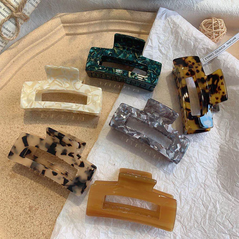 

Заколка для волос женская, большого размера, с леопардовым принтом