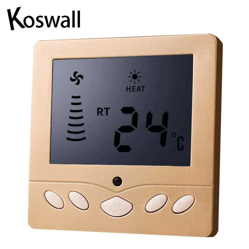 

air-conditioning LCD screen thermostat fan Thermoregulator Temperature intelligent control thermometer switch panel