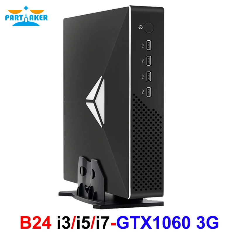 Partaker Mini PC Intel Core i7-9700F i5-9400F i3-9100F GTX 1060 GDDR5 3G Game Desktop Computer 4K Multi-Display AC WiFi