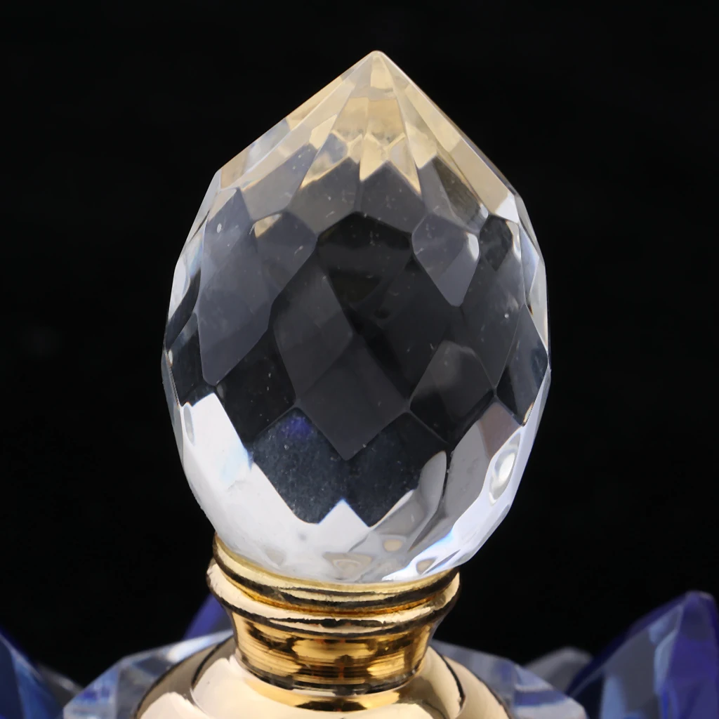 

Royal Crystal Blue Perfume Bottles Womens Girl Bedroom Accessory Gift 5ml